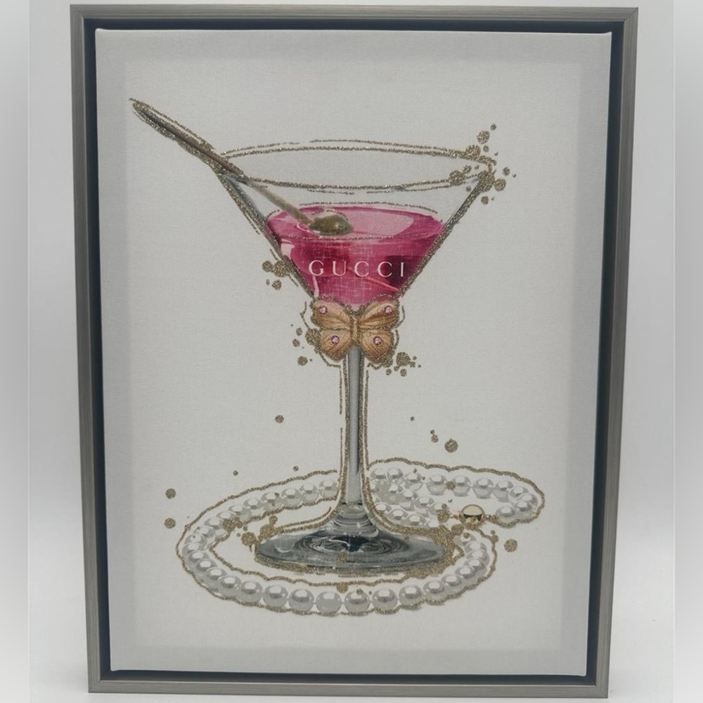 Gucci Pink Cocktail Canvas Art